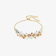 Coeur De Lion Dancing Crystal Gold Tone Clear & Gold Multi Bead Bracelet 4639/30-1016