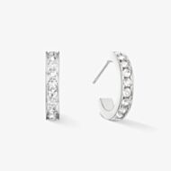 Coeur De Lion Clear Crystal Hoop Earrings 0127/21-1817