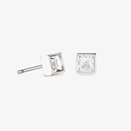 Coeur De Lion Brilliant Square Crystal Earrings 0501/21-1817