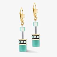Coeur De Lion GeoCUBE Iconic Mono Green Dropper Earrings 4020/20-0533