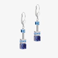Coeur De Lion Ladies GeoCUBE Sodalite & Haematite Blue Bead Earrings 4017/20-0700
