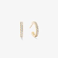 Coeur De Lion Eternal Love Gold Tone Cubic Zirconia Hoop Earrings 0146/23-1816