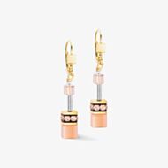 Coeur De Lion Gold Tone Apricot Orange Multi Stone Dropper Earrings 4020/20-0230