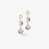 Coeur De Lion Three Colour Crystal Dropper Earrings 4545/21-1633