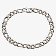 Unique Stainless Steel Figaro Chain Bracelet LAB-182/21CM