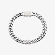 Unique Stainless Steel 8mm Polished Curb Chain Bracelet LAB-288/21CM