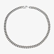 Unique Stainless Steel 50cm Matte Polished Curb Chain Necklace LAK-250/50CM