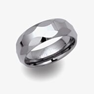 Unique Tungsten Carbide 8mm Bevelled Edge Ring TUR-4