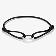 THOMAS SABO Charm Club Connect Black Textile Bracelet C1210-001-11-L24V