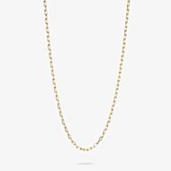 THOMAS SABO Charm Club Connect Gold Plated 45cm Paperclip Oval Link Necklace KE2328-413-39-L45v