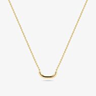 Sif Jakobs Gold Plated Capriana Pianura Curve Bar Necklace SJ-N2600-YG