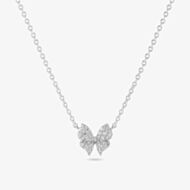 Sif Jakobs Sterling Silver Farfalla Cubic Zirconia Butterfly Necklace SJ-N2700-CZ