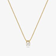 Sif Jakobs Gold Ovale Cubic Zirconia Necklace SJ-N2744-CZ-YG