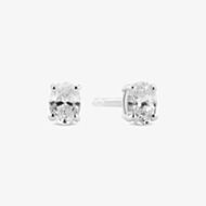 Sif Jakobs Sterling Silver Ovale Cubic Zirconia Stud Earring SJ-E2744-CZ