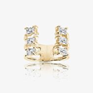 Sif Jakobs Gold Plated Antella Baguette Grande Ring SJ-R014-CZ(YG)/58