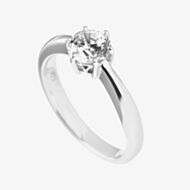 Diamonfire Ladies Single Stone 6 Claw Cubic Zirconia Ring 61/1487/1/082