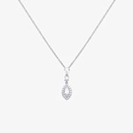 Diamonfire Silver Marquise Cut Pave Pendant Necklace N4340