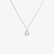 Diamonfire Silver Cubic Zirconia Teardrop Pendant Necklace P4623