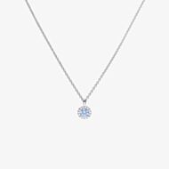 Diamonfire Silver Round Blue Cubic Zirconia Cluster Pendant Necklace P4780