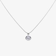Diamonfire Sterling Silver 0.75ct Bezel Set Cubic Zirconia Solitaire Necklace P4642