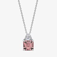 Diamonfire Sterling Silver Pink Cubic Zirconia Pendant Necklace P5568