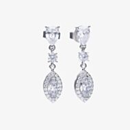 Diamonfire Silver Marquise Cut Cubic Zirconia Dropper Earrings E5785