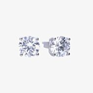 Diamonfire Silver 2.00ct Cubic Zirconia 4 Claw Stud Earrings E5908