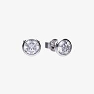 Diamonfire Silver 0.75ct Round Cubic Zirconia Stud Earrings E6626