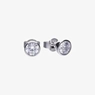 Diamonfire Silver 0.50ct Round Cubic Zirconia Stud Earrings E6628