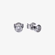 Diamonfire Silver 0.25ct Round Cubic Zirconia Stud Earrings E6630