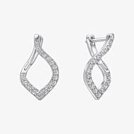 Diamonfire Sterling Silver Cubic Zirconia Twist Earrings E6708