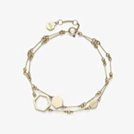 Olivia Burton Signature Gold Plated Honeycomb Double Layered Chain Bracelet 24100308