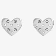 Olivia Burton Classic Heart Silver Stud Earrings OBJSAE01
