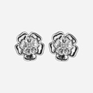 Olivia Burton Signature Tudor Rose Silver Tone Stud Earrings 24100257