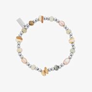 ChloBo Treasures Of Bali Radiant Luck Sterling Silver Multi Stone Beaded Bracelet SBCCAPS