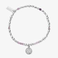 ChloBo Chakra Sterling Silver Lavender Amethyst Third Eye Bead Bracelet SBLA683