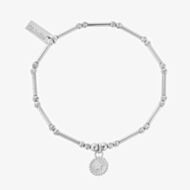 ChloBo Silver Dainty Moon Cut Sparkle Star Bracelet SBMCTN3456