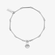 ChloBo Silver Dainty Moon Cut Sparkle Travel Seeker Bracelet SBMCTN3402