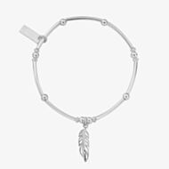 ChloBo Mini Noodle Ball Filigree Feather Bracelet SBMNB570