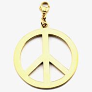 ChloBo Cloud9 Gold Plated Large Peace Pendant Charm GP114