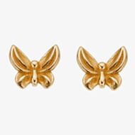 ChloBo Gold Plated New Beginnings Butterfly Stud Earrings GEST3389