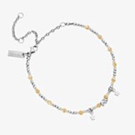 ChloBo Treasures Of Bali Elephant Enchantment Sterling Silver Multi Stone Beaded Anklet SANAP12014038