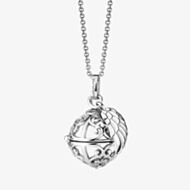 Angel Whisperer Silver White Chime Necklace ERN-ER23-20-XS