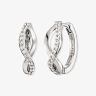 Angel Whisperer Silver Paradise Creole Earrings ERE-PARADISE-ZI-CR