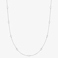 Ania Haie Miss Dainty Sterling Silver Multi Shell Pearl Station Necklace N065-03H
