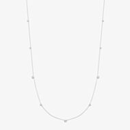 Ania Haie Miss Dainty Sterling Silver Multi Cubic Zirconia Station Necklace N065-06H