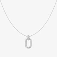 Ania Haie Vogue Maven Sterling Silver Oval Hoop Necklace N062-01H