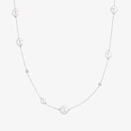 Ania Haie Luna Gaze Silver Asymmetric Shell Pearl Chain N075-05H