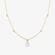 Ania Haie Luna Gaze Gold Plated Shell Pearl & Cubic Zirconia Pendant N075-09G