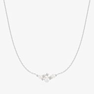 Ania Haie Starlit Drops Silver, Shell Pearl & Cubic Zirconia Cluster Necklace N074-06H